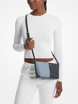 Michael Kors Jet Set Travel Small Two-Tone Logo Crossbody Bag thumbnail 3