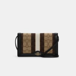 COACH Anna Foldover Clutch Crossbody In Signature Jacquard With Stripe thumbnail 1