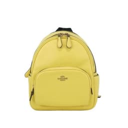 COACH Mini Court Retro Yellow Pebbled Leather Shoulder Backpack Bag thumbnail 1