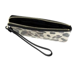 COACH Corner Zip Wristlet With Leopard Print thumbnail 2
