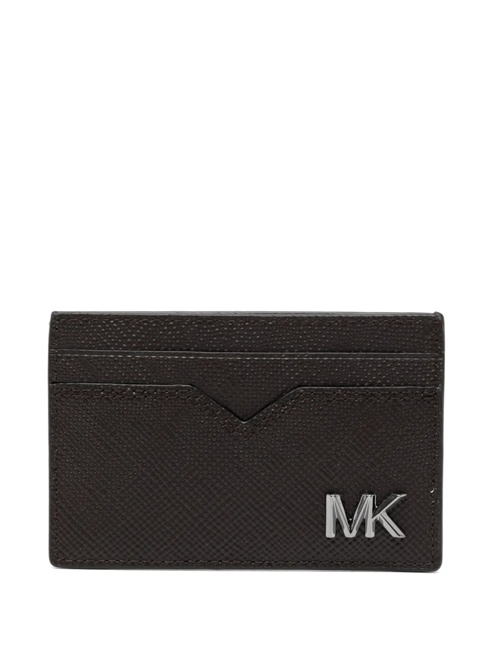 Michael Kors Mens Edison Scratch-Resistant Crossgrain Leather Card Case