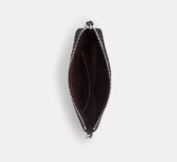 Corner Zip Wristlet In Signature Leather With Heart Charm thumbnail 2