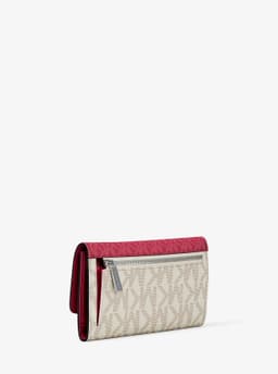 Michael Kors Jet Set Travel Signature Logo Tri-Fold Wallet thumbnail 2