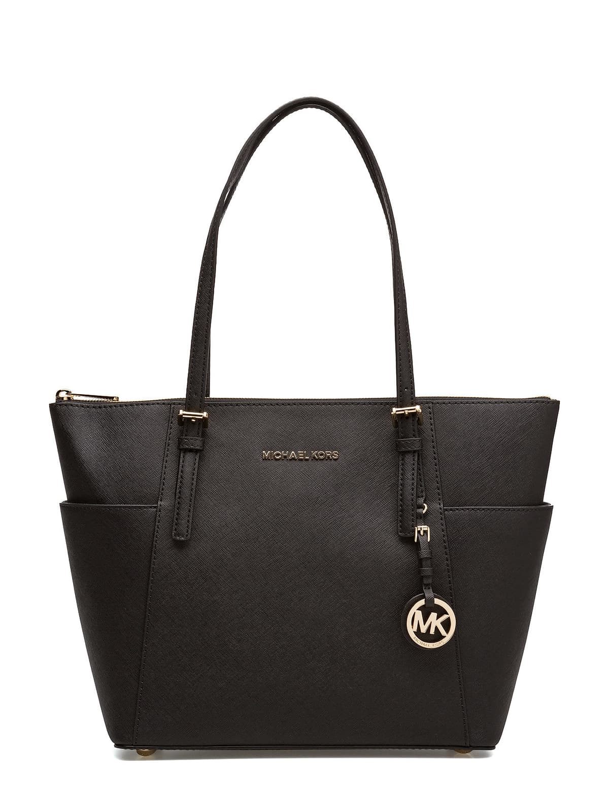 MICHAEL KORS Charlotte Large Saffiano Leather Top-Zip Tote Bag