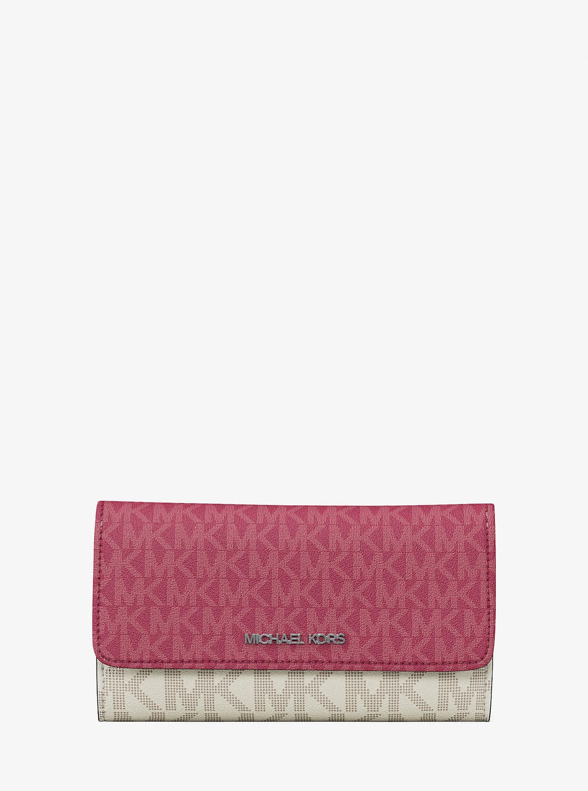 Michael Kors Jet Set Travel Signature Logo Tri-Fold Wallet